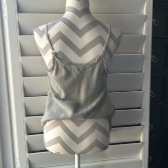 Bella Dahl frayed cami in moss green - Picture 3 of 3